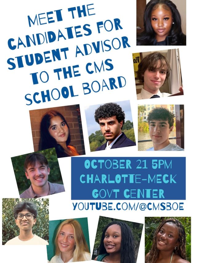 Join us this Wednesday at 5 PM for the CMS Student Advisor Candidate Forum! 🗣️✨ Meet the candidates for @cmsstudentadvisor, hear their ideas, and learn how they plan to represent YOU!

📍 Attend in person or 📺 tune in on YouTube to watch live!

📅 Wednesday, October 21
⏰ 5:00 PM
📍 In person at the Government Center or on YouTube

@Itz.TeeTeee
@kyle.for.cms.student.advisor 
@luka4_cmsstudentadvisor
@aser_cms.student.advisor
sreenika4studentadvisor
@cullenpyles4cms
@voteachyutacmsadvisor
avery.scrivy 
@taleyaforcmsadvisor
@gabi4studentadvisor